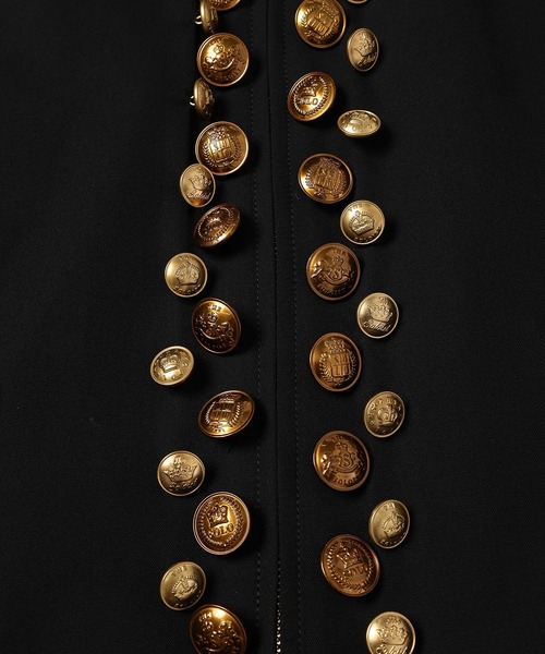 TAKAHIROMIYASHITATheSoloIst.(タカヒロミヤシタザソロイスト)の「zip up brit jacket.(gold buttons)(その他アウター・メンズ・ブラック/レッド・46)」の7枚目の写真