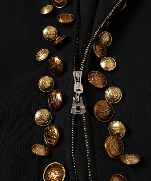 TAKAHIROMIYASHITATheSoloIst.(タカヒロミヤシタザソロイスト)の「zip up brit jacket.(gold buttons)(その他アウター・メンズ・ブラック/レッド・46)」の8枚目の写真