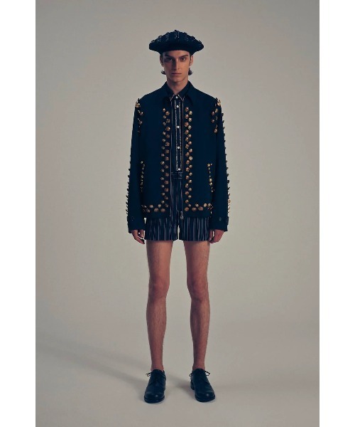 TAKAHIROMIYASHITATheSoloIst.(タカヒロミヤシタザソロイスト)の「zip up brit jacket.(gold buttons)(その他アウター・メンズ・ブラック/レッド・46)」の3枚目の写真