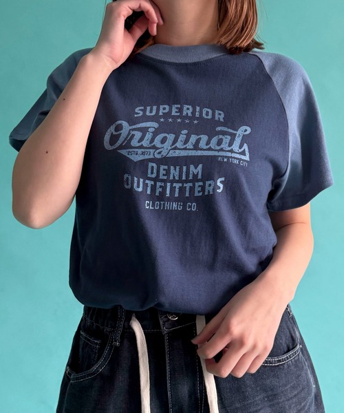 WOND(ウォンド)の「WOND/ロゴラグランT(Tシャツ/カットソー・レディース・ホワイト/ネイビー・FREE)」の11枚目の写真