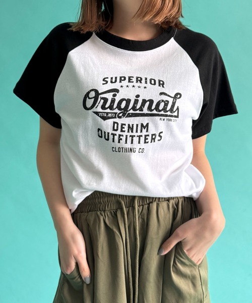 【関税 送料無料】RHUDE ラグラン ロゴ Tシャツ セール】CALIFORNIAロゴラグランTシャツ（Tシャツ/カットソー
