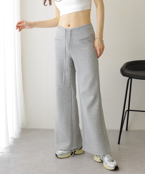 high waist flare wide sweat pants /ハイウエスト フレア