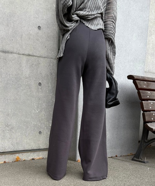 LAULEN(ローレン)の「high waist flare wide sweat pants /ハイウエスト フレア ワイド スウェット パンツ(スウェットパンツ・レディース・ブラック/グレー/チャコールグレー・S/M)」の11枚目の写真