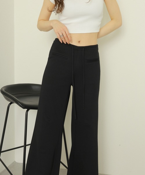 LAULEN(ローレン)の「high waist flare wide sweat pants /ハイウエスト フレア ワイド スウェット パンツ(スウェットパンツ・レディース・ブラック/グレー/チャコールグレー・S/M)」の15枚目の写真