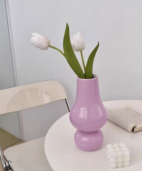 CERCA(チェルカ)の「【 somni / ソニ 】ひょうたん型 ガラスフラワーベース 花瓶(フラワーベース・レディース・ピンク系1/ピンク系2/パープル系1/パープル系2・FREE)」の2枚目の写真