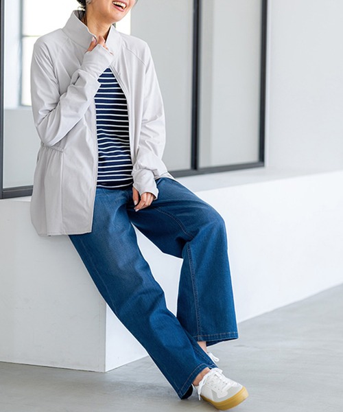 BELLUNA PLUS(ベルーナ)の「ヒンヤリ冷感ジーンズ・ワイド62丈(その他パンツ・レディース・オフホワイト/インディゴブルー/ブルー系その他/ブラック/ライトブルー・SMALL/LARGE/MEDIUM/X-LARGE)」の19枚目の写真
