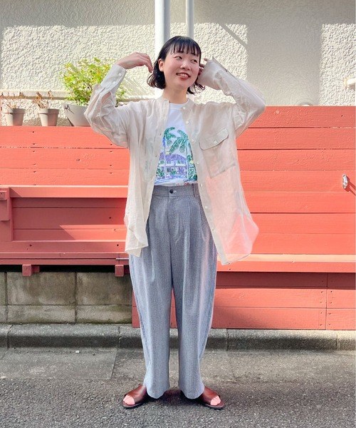 ブラウス シャツ カールマイヤー　moe sleeves シャツ レディース yuni ブラウス シャツ カールマイヤー moe sleeves レディース