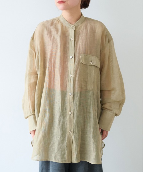 yuni（ユニ　）の「カールマイヤー　moe sleeves シャツ（シャツ/ブラウス・レディース・カーキ/アイボリー/ブラック・FREE）」の15枚目の写真