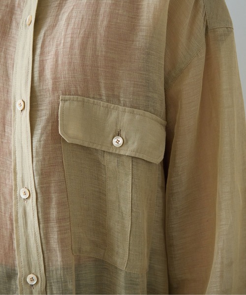 yuni（ユニ　）の「カールマイヤー　moe sleeves シャツ（シャツ/ブラウス・レディース・カーキ/アイボリー/ブラック・FREE）」の9枚目の写真