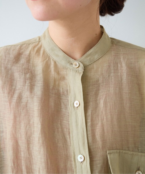 yuni（ユニ　）の「カールマイヤー　moe sleeves シャツ（シャツ/ブラウス・レディース・カーキ/アイボリー/ブラック・FREE）」の12枚目の写真