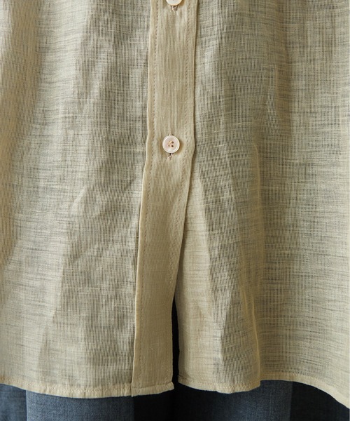 yuni（ユニ　）の「カールマイヤー　moe sleeves シャツ（シャツ/ブラウス・レディース・カーキ/アイボリー/ブラック・FREE）」の8枚目の写真