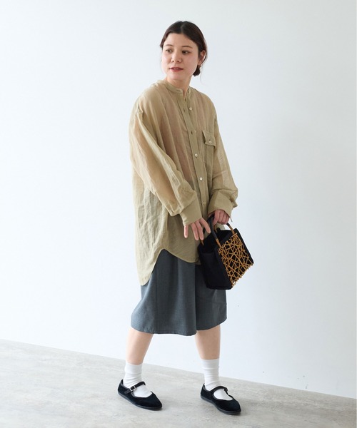 yuni（ユニ　）の「カールマイヤー　moe sleeves シャツ（シャツ/ブラウス・レディース・カーキ/アイボリー/ブラック・FREE）」の22枚目の写真