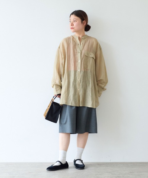 ブラウス シャツ カールマイヤー　moe sleeves シャツ レディース △カールマイヤー moe sleeves シャツ（シャツ/ブラウス）｜yuni