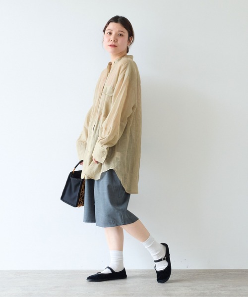 yuni（ユニ　）の「カールマイヤー　moe sleeves シャツ（シャツ/ブラウス・レディース・カーキ/アイボリー/ブラック・FREE）」の19枚目の写真