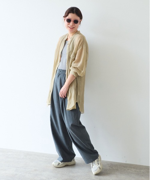 yuni（ユニ　）の「カールマイヤー　moe sleeves シャツ（シャツ/ブラウス・レディース・カーキ/アイボリー/ブラック・FREE）」の16枚目の写真