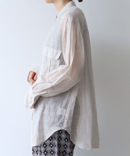 ブラウス シャツ カールマイヤー　moe sleeves シャツ レディース △カールマイヤー moe sleeves シャツ（シャツ/ブラウス）｜yuni
