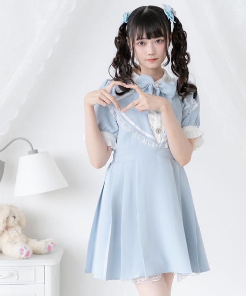 [DINT] D5244 配色 ワンピース Qoo10] ディント D5244 配色 ワンピース : レディース服