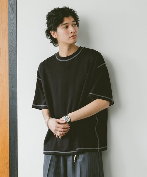 RAGEBLUE（レイジブルー）の「カラーステッチ/ポンチTシャツ（Tシャツ/カットソー・メンズ・ホワイト系その他4/ブラック/ホワイト/グリーン・MEDIUM/LARGE）」の3枚目の写真