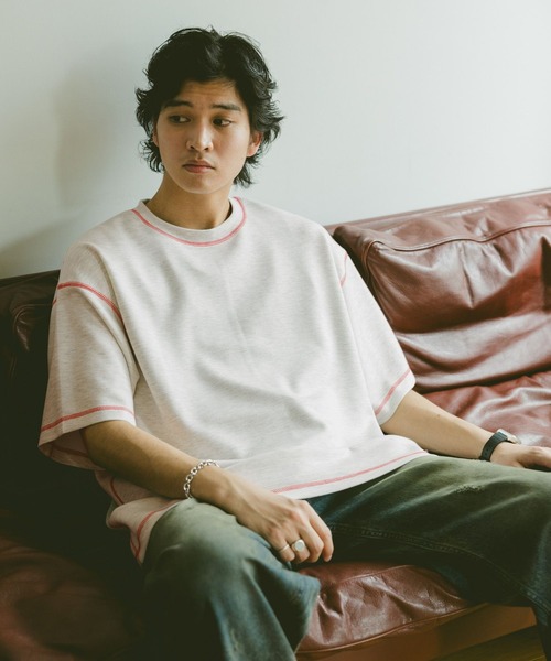 RAGEBLUE（レイジブルー）の「カラーステッチ/ポンチTシャツ（Tシャツ/カットソー・メンズ・ホワイト系その他4/ブラック/ホワイト/グリーン・MEDIUM/LARGE）」の11枚目の写真