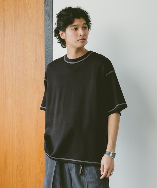 RAGEBLUE（レイジブルー）の「カラーステッチ/ポンチTシャツ（Tシャツ/カットソー・メンズ・ホワイト系その他4/ブラック/ホワイト/グリーン・MEDIUM/LARGE）」の14枚目の写真