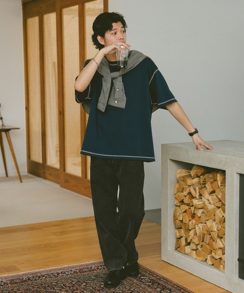 RAGEBLUE（レイジブルー）の「カラーステッチ/ポンチTシャツ（Tシャツ/カットソー・メンズ・ホワイト系その他4/ブラック/ホワイト/グリーン・MEDIUM/LARGE）」の18枚目の写真