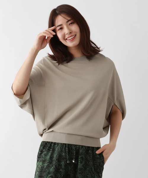 シーズンオフ価格【美品】ドゥーズィエムクラス☆アシメドルマンセーター 綿100％透かし編ドルマンニット＜大きいサイズ有＞ 通販