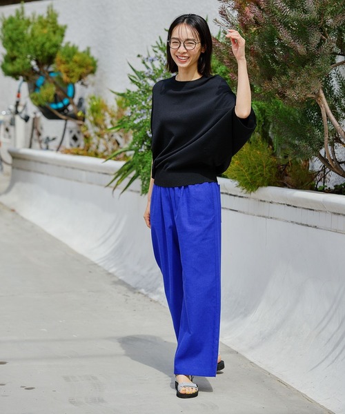 FOUND GOOD（ファウンドグッド）の「COOLニット/ドルマンPO（ニット/セーター・レディース・グレー系8/ブルー系5/アイボリー/ブラック/イエロー系5・L/M/S）」の7枚目の写真