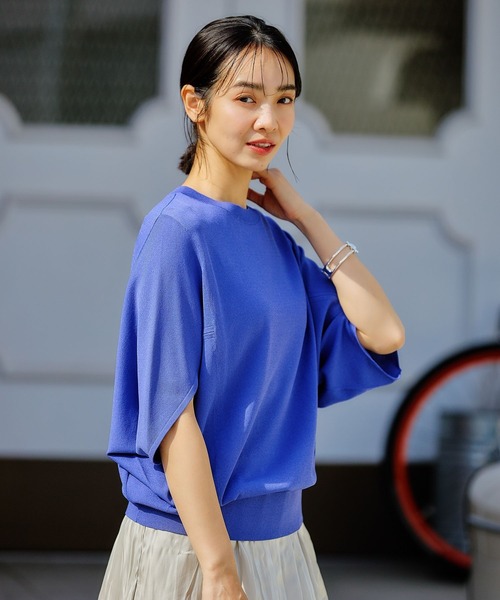 FOUND GOOD（ファウンドグッド）の「COOLニット/ドルマンPO（ニット/セーター・レディース・グレー系8/ブルー系5/アイボリー/ブラック/イエロー系5・L/M/S）」の21枚目の写真