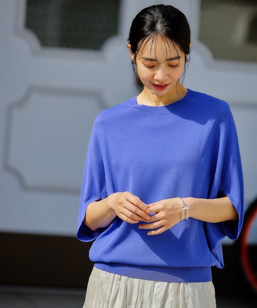 FOUND GOOD（ファウンドグッド）の「COOLニット/ドルマンPO（ニット/セーター・レディース・グレー系8/ブルー系5/アイボリー/ブラック/イエロー系5・L/M/S）」の22枚目の写真