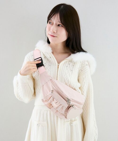 セール】ハート×フリルウエストポーチ（ボディバッグ/ウエストポーチ