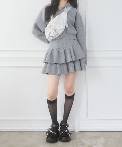 MAJESTIC LEGON（マジェスティックレゴン）の「ハート×フリルウエストポーチ（ボディバッグ/ウエストポーチ・レディース・アイボリー/ピンク/ブラック/ホワイト系その他2/ブラック系その他・FREE）」の11枚目の写真