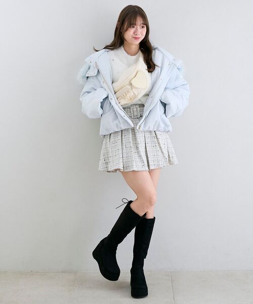 MAJESTIC LEGON（マジェスティックレゴン）の「ハート×フリルウエストポーチ（ボディバッグ/ウエストポーチ・レディース・アイボリー/ピンク/ブラック/ホワイト系その他2/ブラック系その他・FREE）」の22枚目の写真