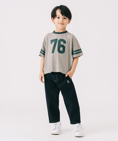B:MING by BEAMS（ビーミングバイビームス）の「メッシュ ショートスリーブ Tシャツ 2025SS（100～140cm）（Tシャツ/カットソー・キッズ・グレー/オリーブ・140/100/110/120/130）」の4枚目の写真