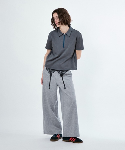 M TO R(ムウトアール)の「TROMPE GARTER PRINT BUGGY SWEAT PT(その他パンツ・レディース・ライトグレー/ネイビー・42/40/38)」の4枚目の写真