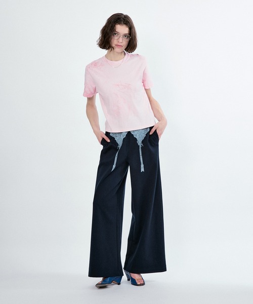 M TO R(ムウトアール)の「TROMPE GARTER PRINT BUGGY SWEAT PT(その他パンツ・レディース・ライトグレー/ネイビー・42/40/38)」の10枚目の写真