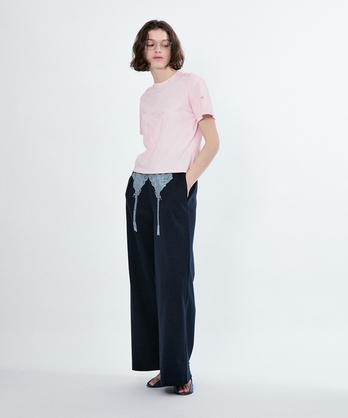 M TO R(ムウトアール)の「TROMPE GARTER PRINT BUGGY SWEAT PT(その他パンツ・レディース・ライトグレー/ネイビー・42/40/38)」の11枚目の写真