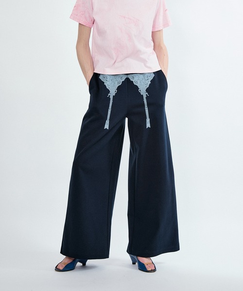 M TO R(ムウトアール)の「TROMPE GARTER PRINT BUGGY SWEAT PT(その他パンツ・レディース・ライトグレー/ネイビー・42/40/38)」の14枚目の写真