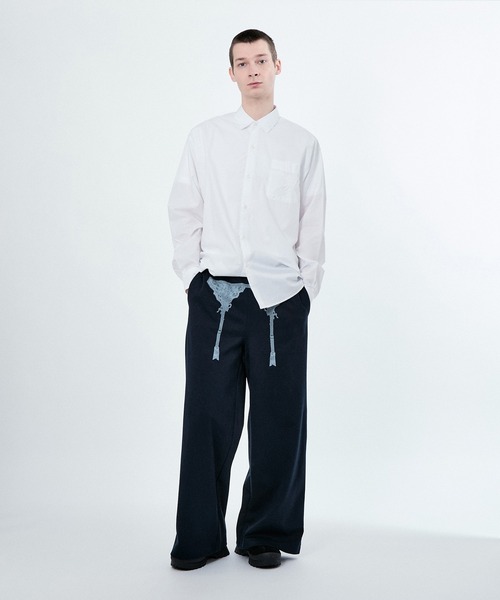 M TO R(ムウトアール)の「TROMPE GARTER PRINT BUGGY SWEAT PT(その他パンツ・レディース・ライトグレー/ネイビー・42/40/38)」の22枚目の写真