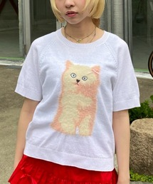 Candy Stripper | TINY CAT KNIT トップス(ニット/セーター)