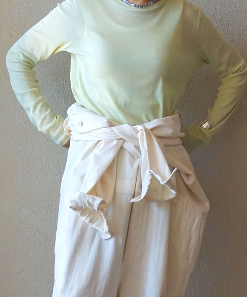 JOURNAL STANDARD LUXE（ジャーナルスタンダード　ラックス）の「シアーテレコ プルオーバー（Tシャツ/カットソー・レディース・ライトグレー/ホワイト/ライトグリーン/ブラック・FREE）」の16枚目の写真