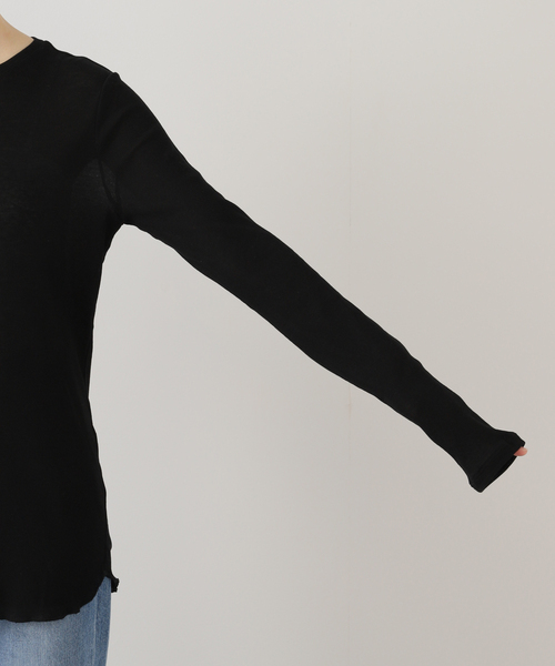 JOURNAL STANDARD LUXE（ジャーナルスタンダード　ラックス）の「シアーテレコ プルオーバー（Tシャツ/カットソー・レディース・ライトグレー/ホワイト/ライトグリーン/ブラック・FREE）」の21枚目の写真