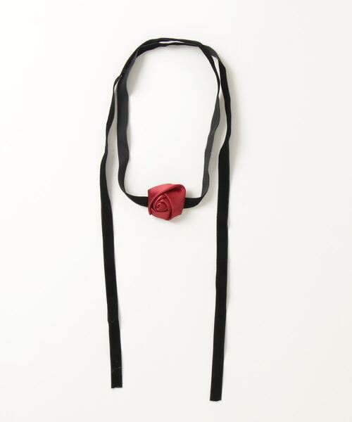 SILVER BULLET（シルバーバレット）の「『SBLTR』ユニセックス ベルベットバラデザインチョーカー（チョーカー・レディース・レッド/ブラック・FREE）」の8枚目の写真