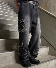 A‘gem 9（エージェムナイン）の「A'GEM/9 × .kom『FREEDEE/フリーディー』サイドカットオフバギーデニム（デニムパンツ）」