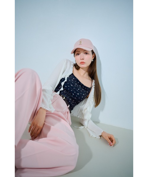 LILY BROWN（リリーブラウン）の「ベルト付きタックパンツ（スラックス・レディース・ピンク/アイボリー/ブラック/グレー・0/1）」の22枚目の写真