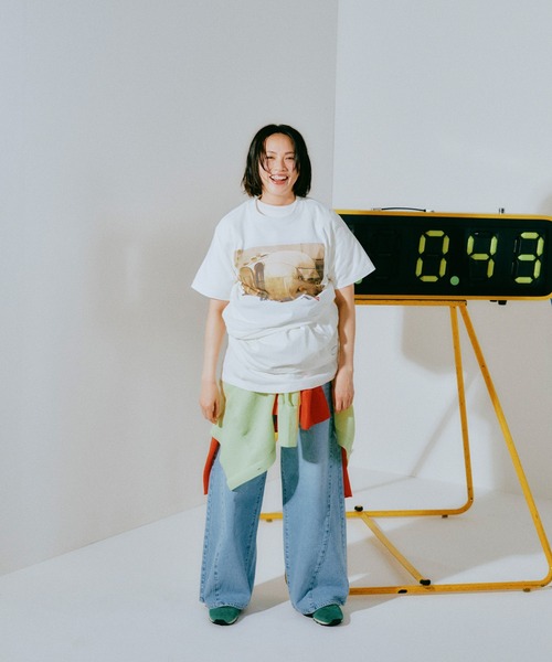 TANGTANG（タンタン）の「【TANGTANG for ADAM ET ROPE'】別注 GASATANG BA DE YA LA MODE（Tシャツ/カットソー・メンズ・ホワイト・M/XL/L）」の5枚目の写真