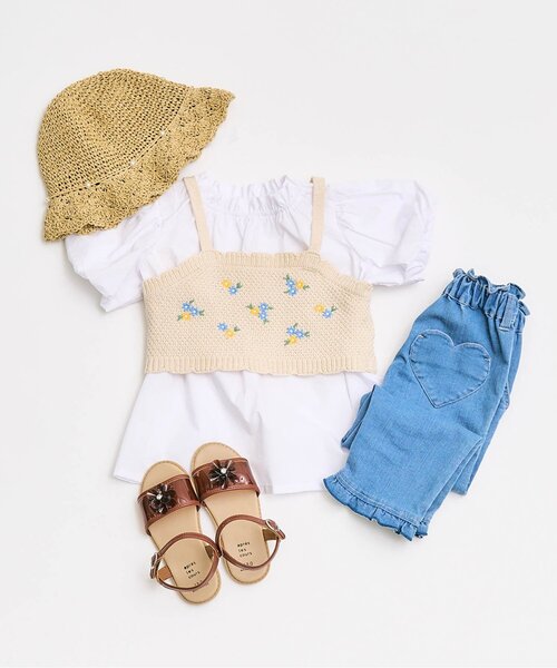 apres les cours(アプレレクール)の「クリアフラワーモチーフサンダル(サンダル・キッズ・アイボリー/ブラウン・19/18/17/16/15 /14)」の10枚目の写真