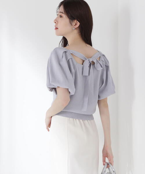 PROPORTION BODY DRESSING（プロポーションボディドレッシング）の「バックリボンスパンコールニット / 1215170601（ニット/セーター・レディース・ブルー/ブラウン/ライトグリーン・FREE）」の20枚目の写真