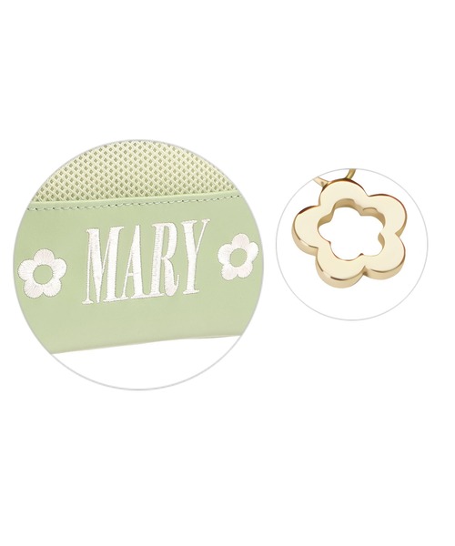 メッシュMARYロゴ刺繍 フラットペンケース（ポーチ）｜MARY