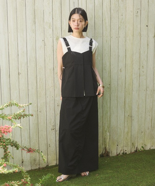 hunch（ハンチ）の「【接触冷感】シャーリング カーゴスカート（スカート・レディース・モカ/イエロー/ブラック・FREE）」の5枚目の写真