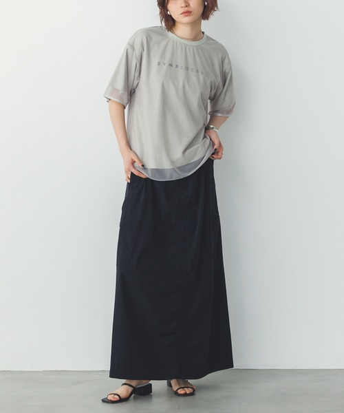 hunch（ハンチ）の「【接触冷感】シャーリング カーゴスカート（スカート・レディース・モカ/イエロー/ブラック・FREE）」の12枚目の写真